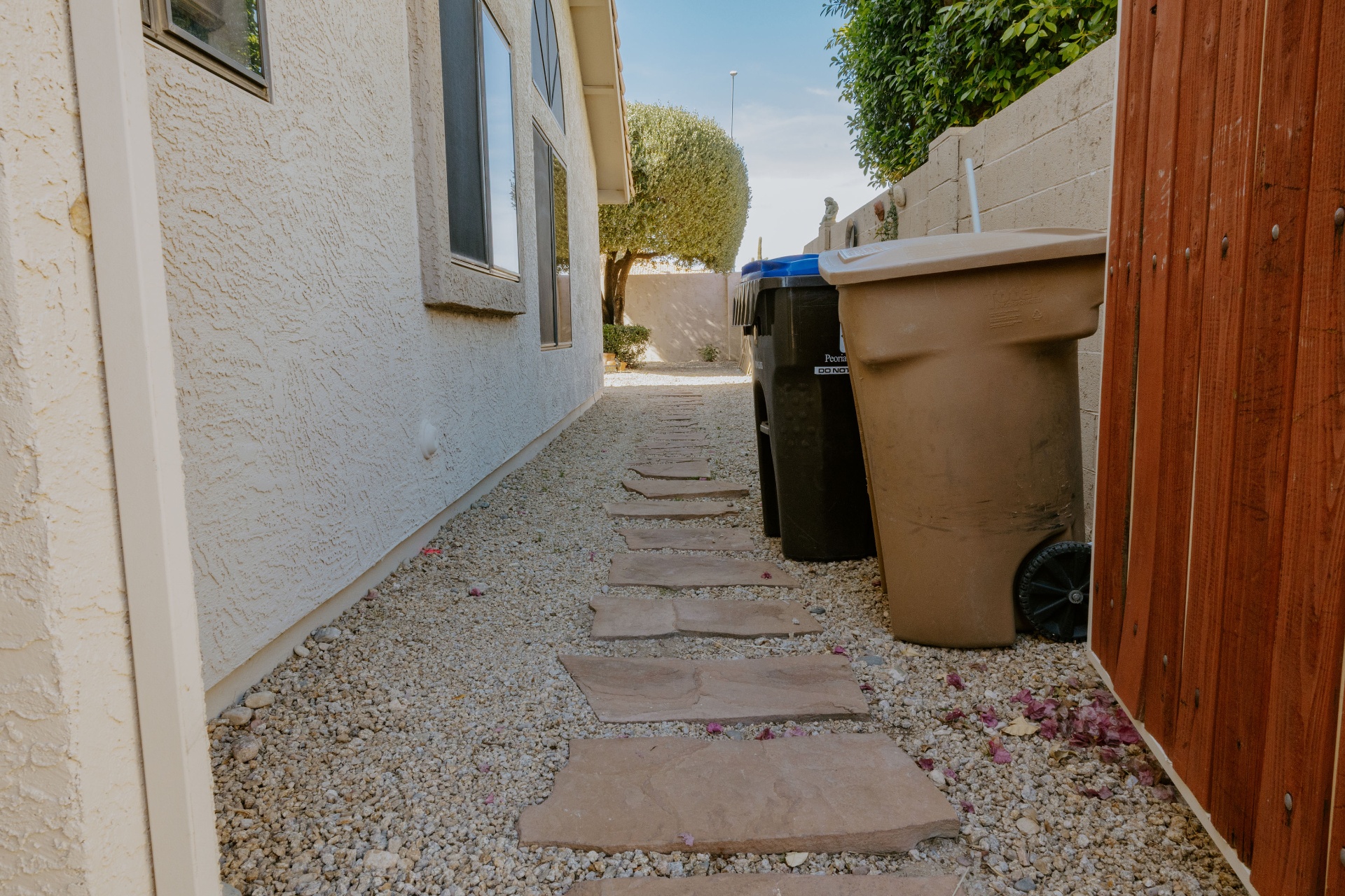 Side Yard Walkway · Pavers before