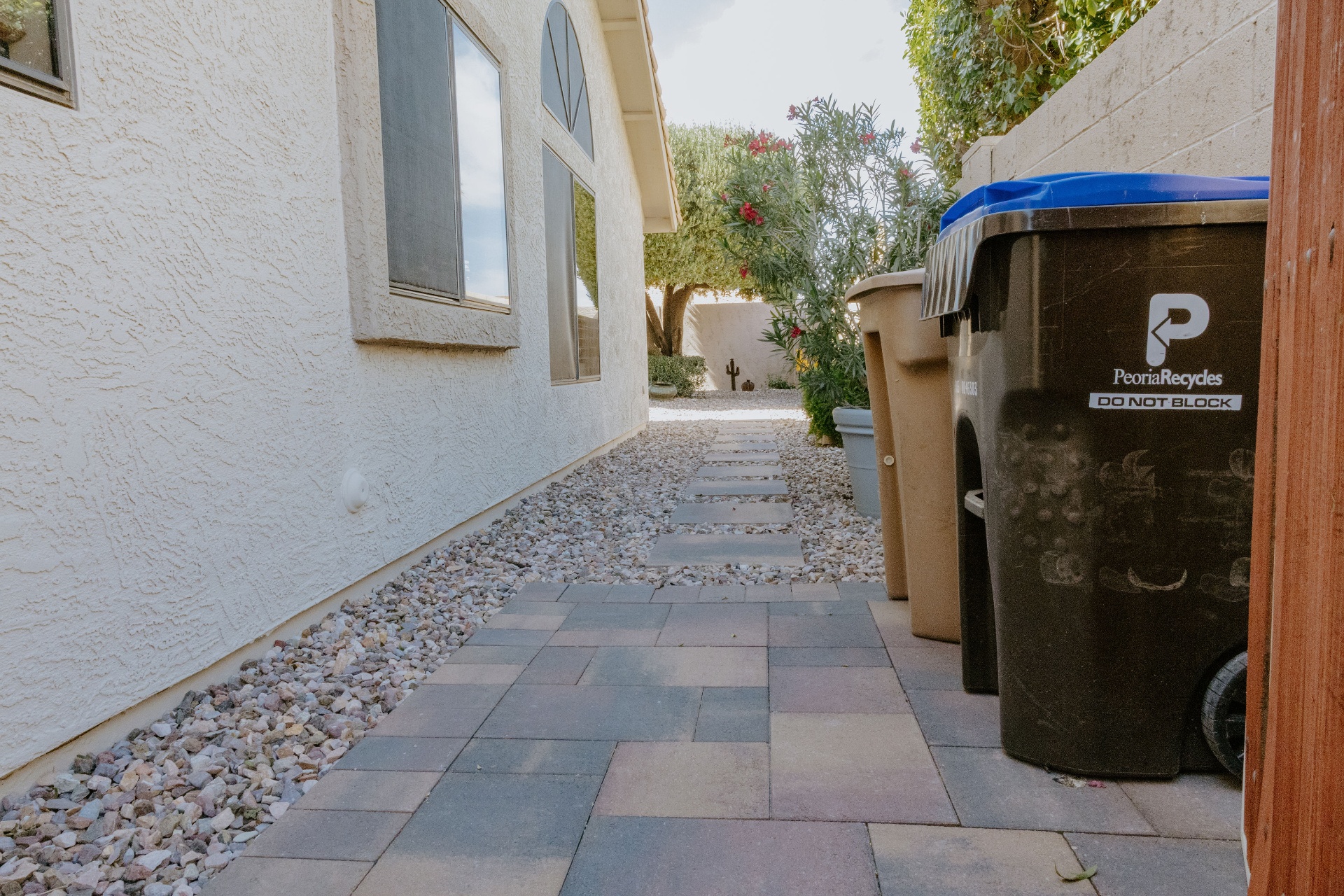 Side Yard Walkway · Pavers after